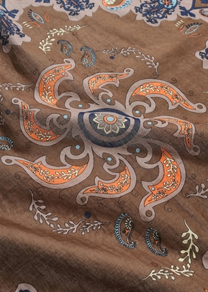 Pippa scarf Brown Paisley Print Skall Studio 
